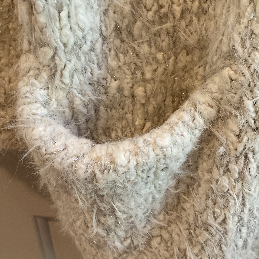 EUC Anthropologie Sleeping on Snow Knit Cardigan with Faux Fur - Picture 5 of 8